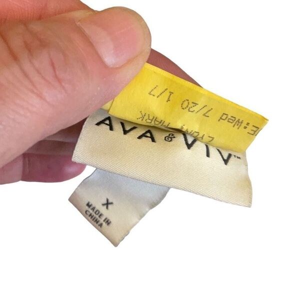 Ava & Viv Colorblock Maxi Dress - White, Orange, Red - Picture 6 of 16